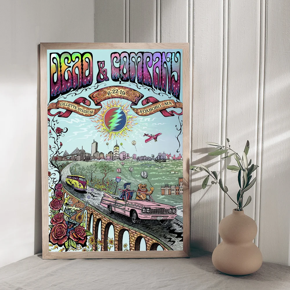 Grateful Dead DIY Sticky Poster Vintage Room Bar Cafe Decor Home Decor