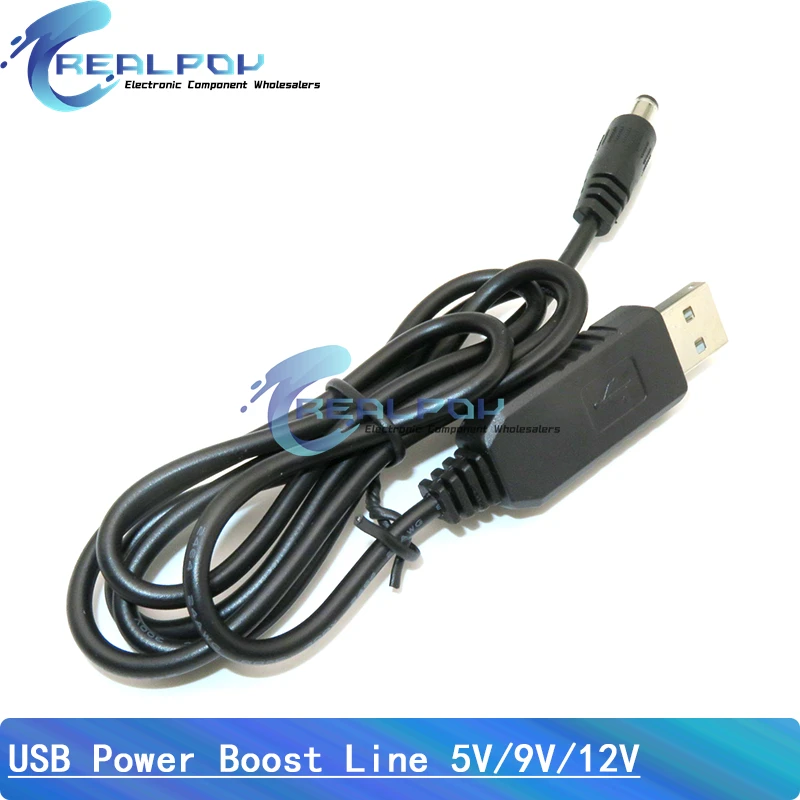 Usb Power Boost Line Dc 5v To Dc 9v / 12v Step Up Module Usb Converter Adapter Cable 2.1x5.5mm Plug