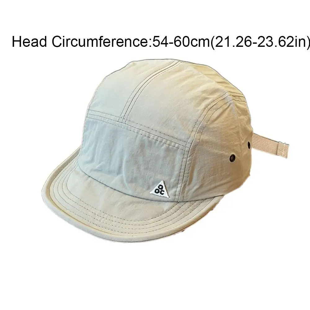 หมวกเบสบอลปีกสั้นสีพื้นสไตล์เรโทร แห้งเร็ว สไตล์ญี่ปุ่น หมวกกันแดด ป้องกันแสงแดด หมวกปีกแหลมสำหรับผู้ชาย
