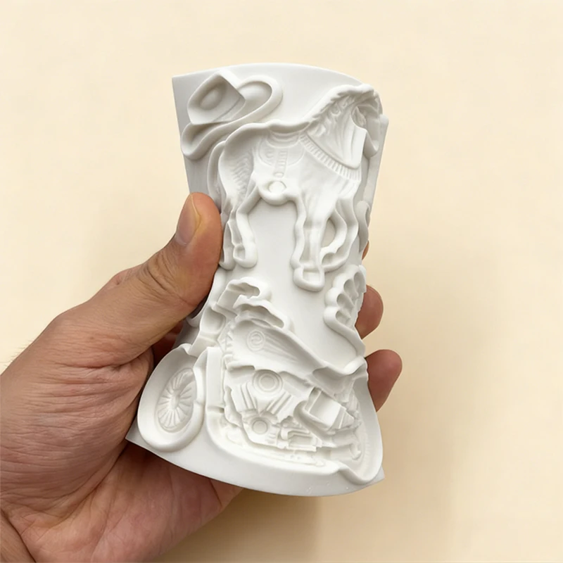 Western cowboy left wheel silicone mold gloves, motorcycle leather boots, horse coin shape DIY handmade chocolate candy molds
