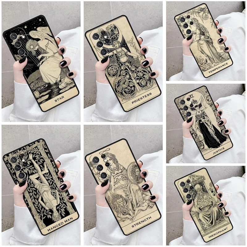 Phone Case For Samsung Galaxy S24 S23 S21fe S22 Ultra Plus Note 10 20 S8 S9 S10 Cover Tarot Cards For Halsey HFK