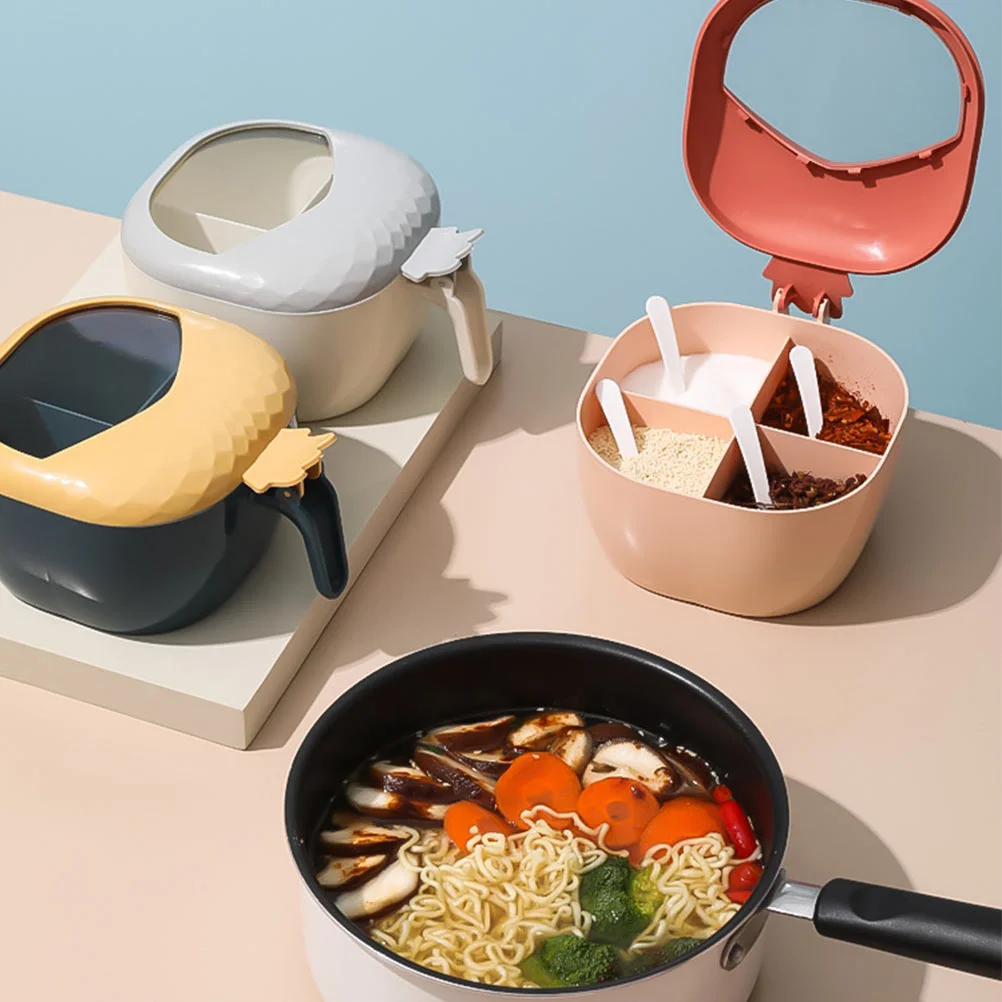 

2 Pcs Kitchen Seasoning Box Spice Storage Container Condiment Jar Multifunction