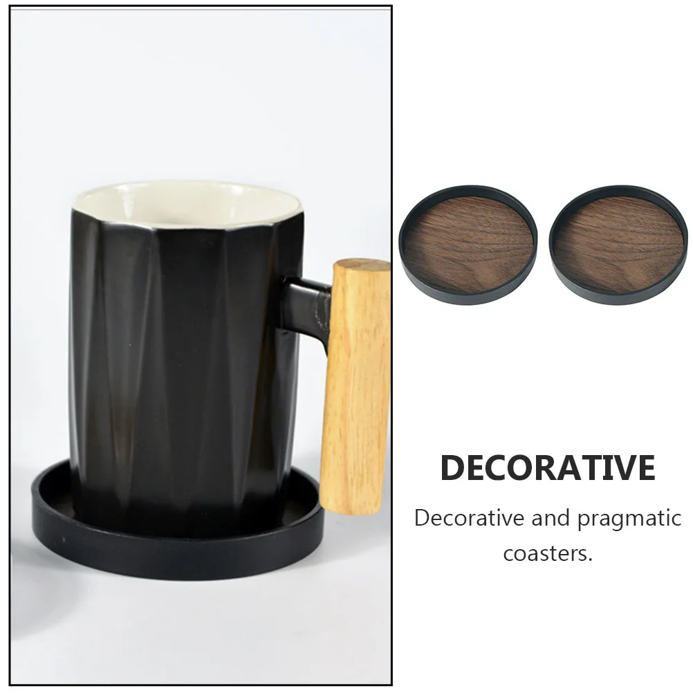 

2Pcs Heat-Resistant Plastic Coasters for Drink Cups Kitchen Dining Tableware Cup Mat Drink Coasters Coaster for Drinking