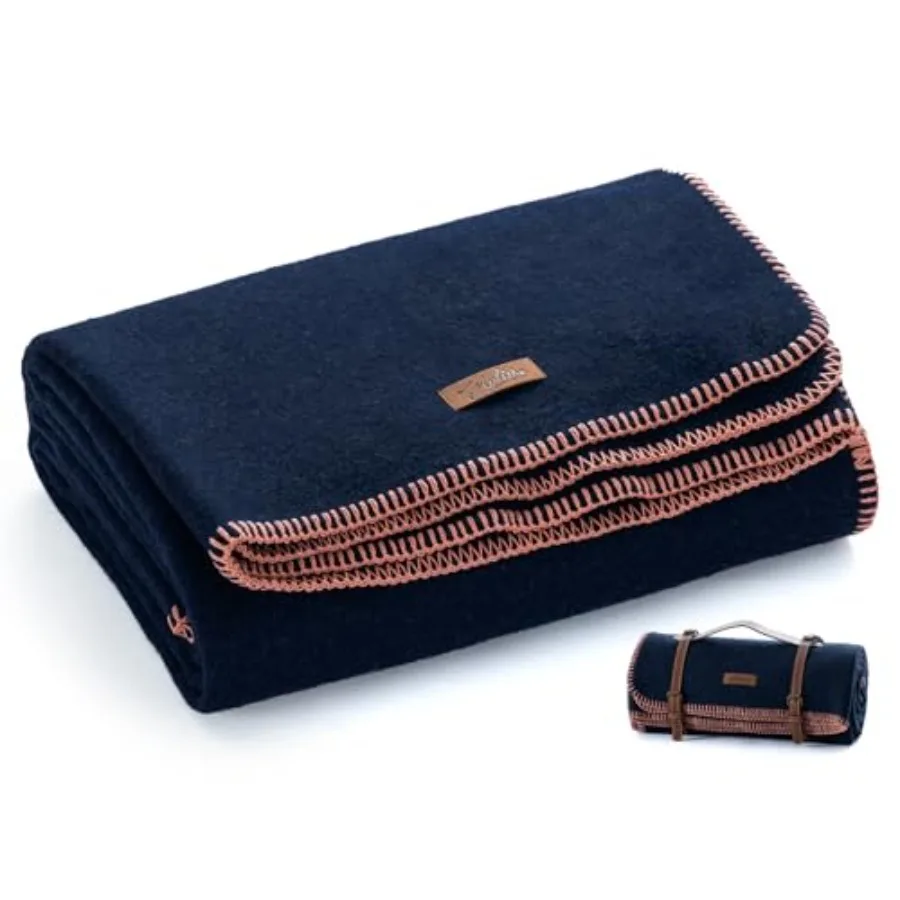 

100% шерстяное одеяло 62x86 дюймов, теплое, толстое, моющееся, военное шерстяное одеяло, отлично подходит для кемпинга, активного отдыха, спортивных мероприятий, наборов для выживания.