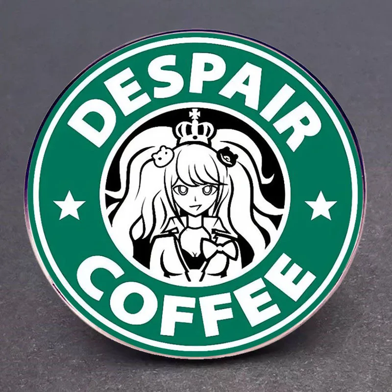 Danganronpa Enoshima Junko Enamel Pins Despair Coffee Lapel Badge Brooch Decoration Jewelry