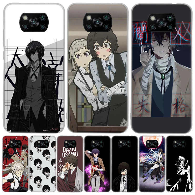 Japan anime bungou stray dogs Dazai Osamu Phone Case For Xiaomi Poco X3 Nfc X5 X6 X7 Pro F6 F5 F4 F3 X4 GT M5 M5S M4 M3 Luxury S