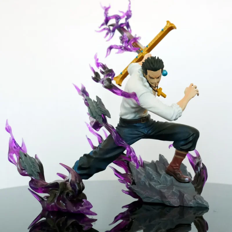 23 cm One Piece Figure Dracule Mi Hawk Figura Anime Pvc Gk Figurine Modello Collezione di bambole Decorazione della stanza Giocattolo Regalo di compleanno