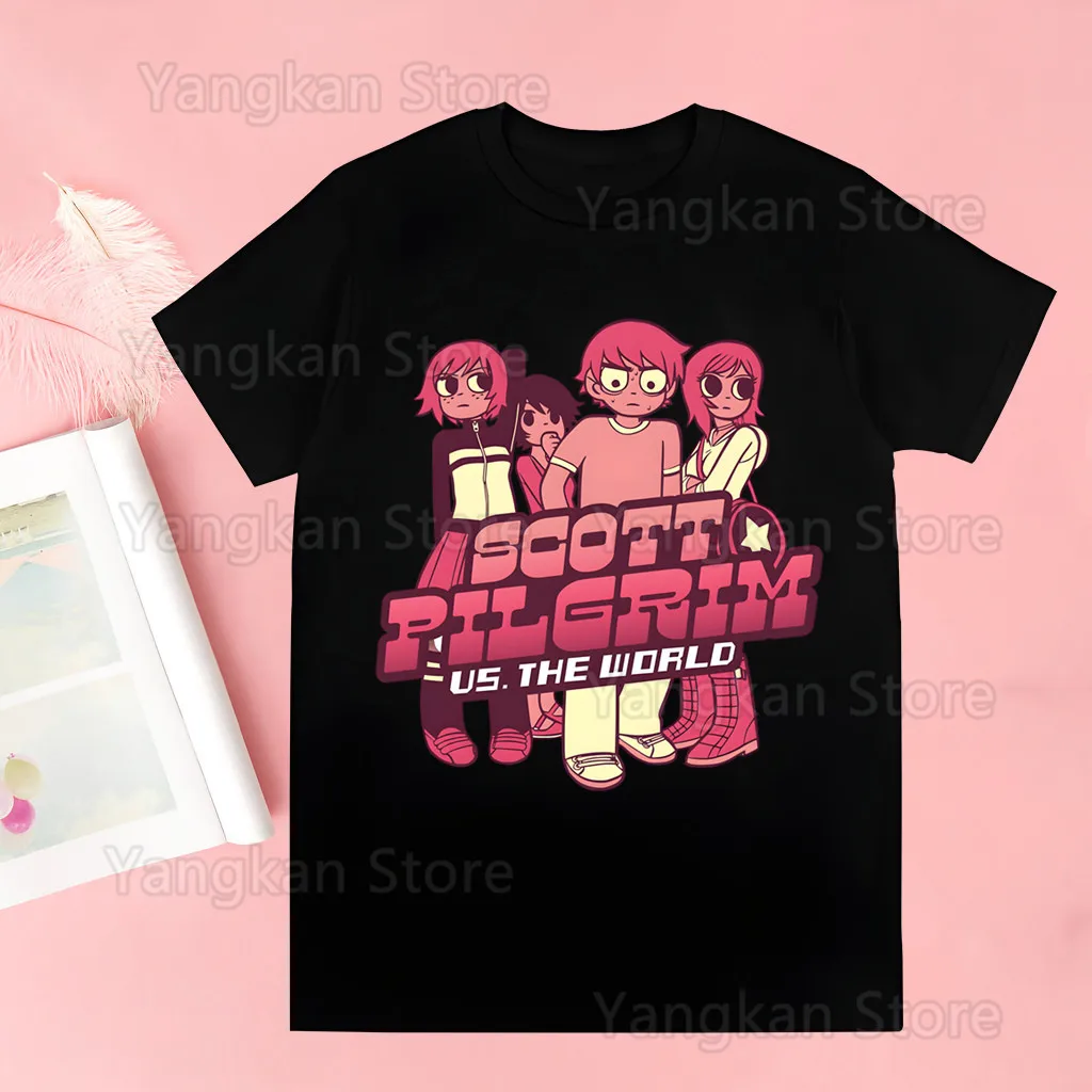 

Scott Pilgrim Women Tshirt Harajuku Lady Letter Print T shirt Funny Female T-shirt Leisure Casual Fashion Aesthetic Tshirt