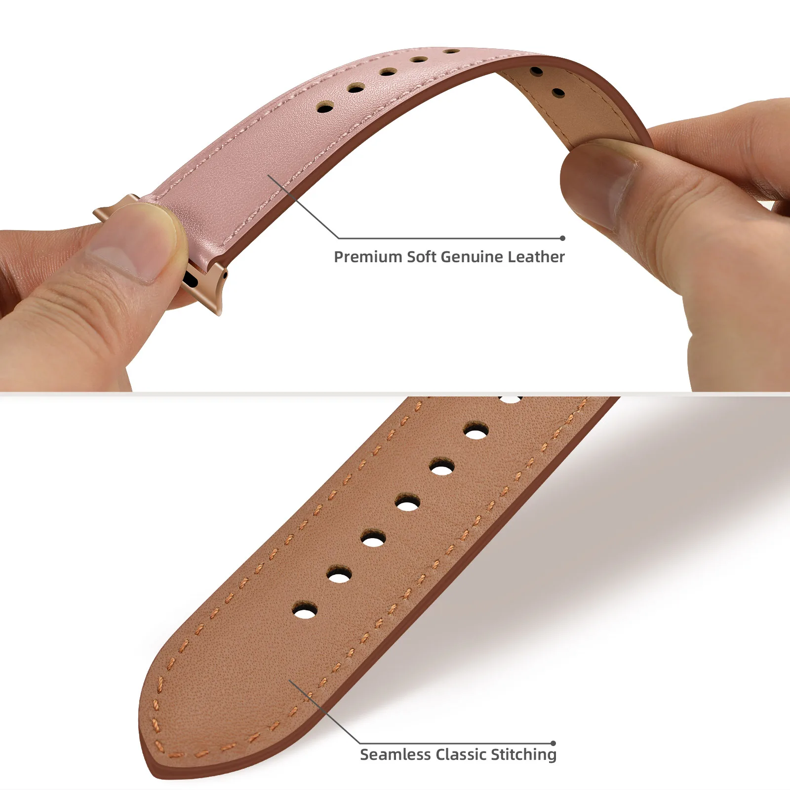 حزام من الجلد ل سامسونج غالاكسي ساعة 4/5 44 مللي متر 40 مللي متر الفرقة سوار ل سامسونج غالاكسي ساعة الكلاسيكية الفرقة 42 مللي متر 46 مللي متر معصمه