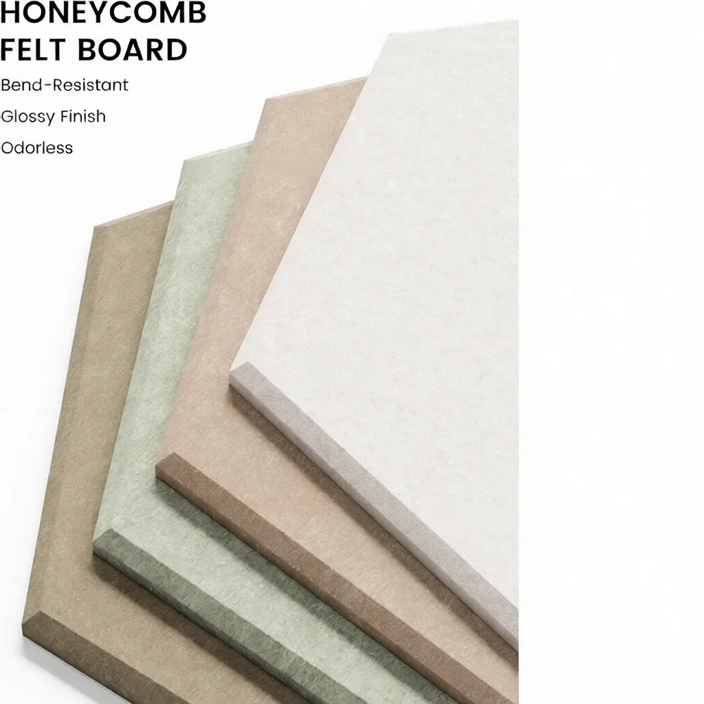 Honeycomb Sound Absorbing Wall Panels Felt Decorative Insulation Board Noise Reduction For Studio Gaming Room Decor