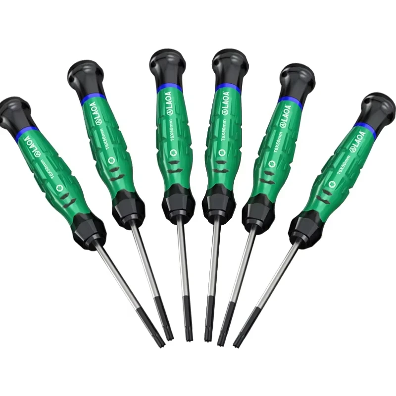 LAOA 1 قطعة مفك براغي مشقوق صغير SL1.0-4.0 مع المغناطيسية S2 سبائك الصلب مفكات فيليبس توركس مفك براغي دقيق T5-T20 #6