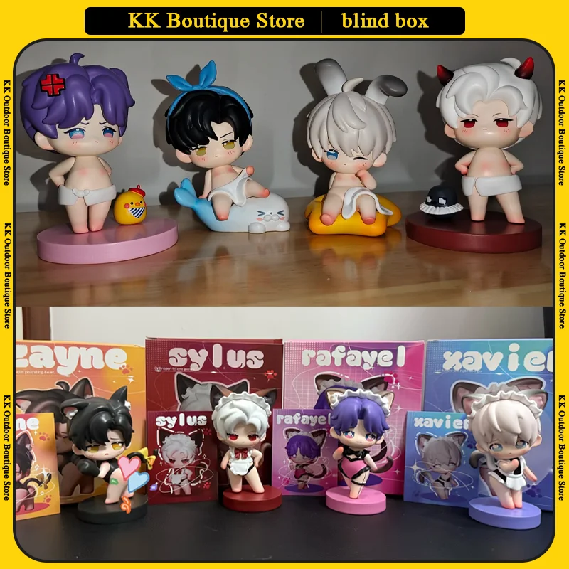 

Love and deepspace Anime Figure Model Bath Towel Series Toys Sylus Rafayel Zayne Xavier Cute Dress Up Figurine Model Desk Toys