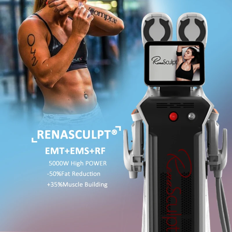 Renasculpt Latest 5000W 15 Tesla Ems + Rf Neo 5 Handle Body Sculpting Slimming Machine Price