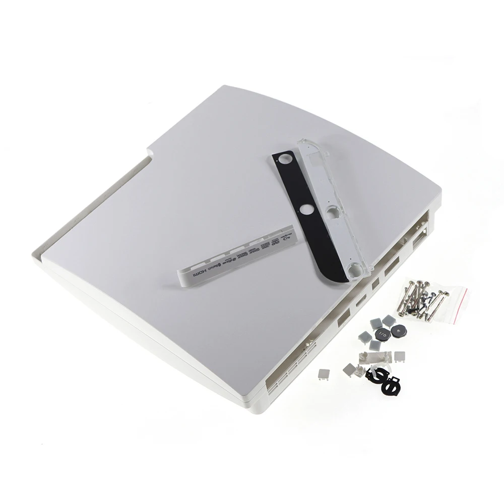 1 zestaw czarno-białych obudów do konsoli Playstation 3 PS3 Slim 2000 2500, zestawy zamienne — zdjęcie produktu 7