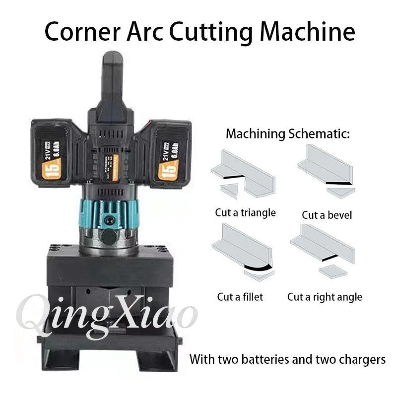 Cordless Lithium Battery Angle Steel Chamfering Arc Cutting Machine Portable Handheld For Iron Corner Channel Steel Bevel