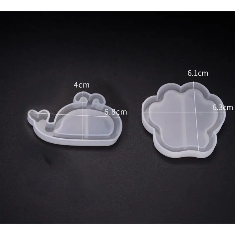 ZB91 Exquisite Epoxy Quicksand Silicone Mold for Crystal Resin Crafts Casting Mold for Keychain Jewelry Pendant