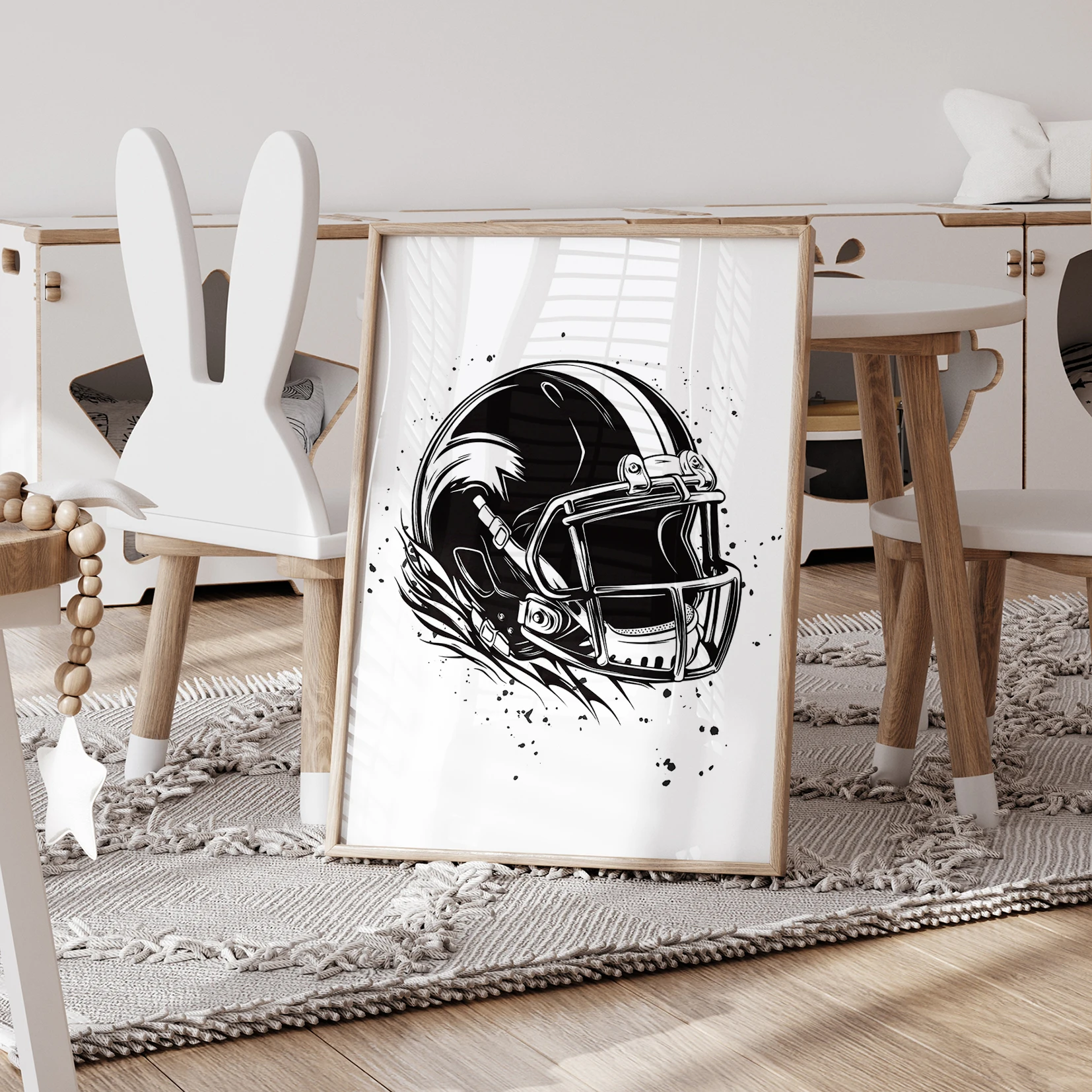 3pcs Personalized Custom Name Rugby  Player Wall Art Print Picture Canvas Poster Painting Living Room Home Decor