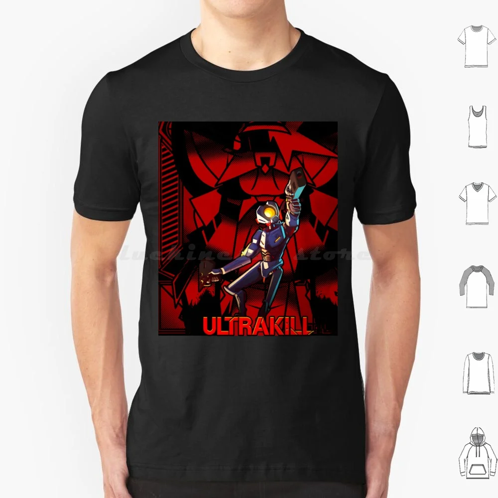 Ultrakill Classic T Shirt Cotton Men Women Diy Print Game V1 Memes Animes