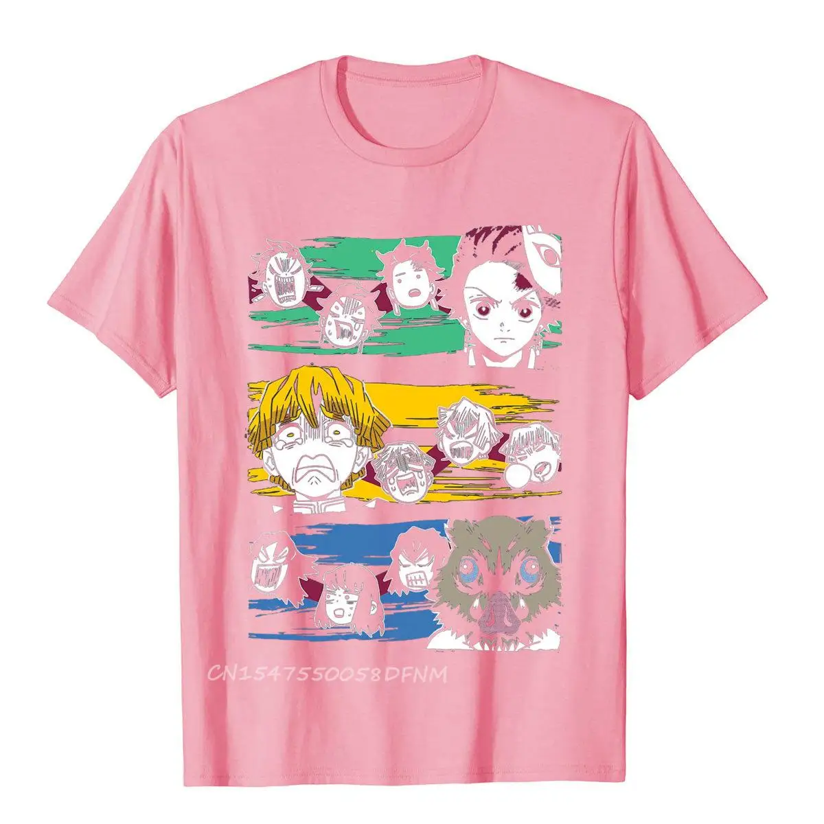 T-shirt personnalisé pour étudiants, en coton, dessin animé Demon Slayer, personnalisé, de qualité supérieure