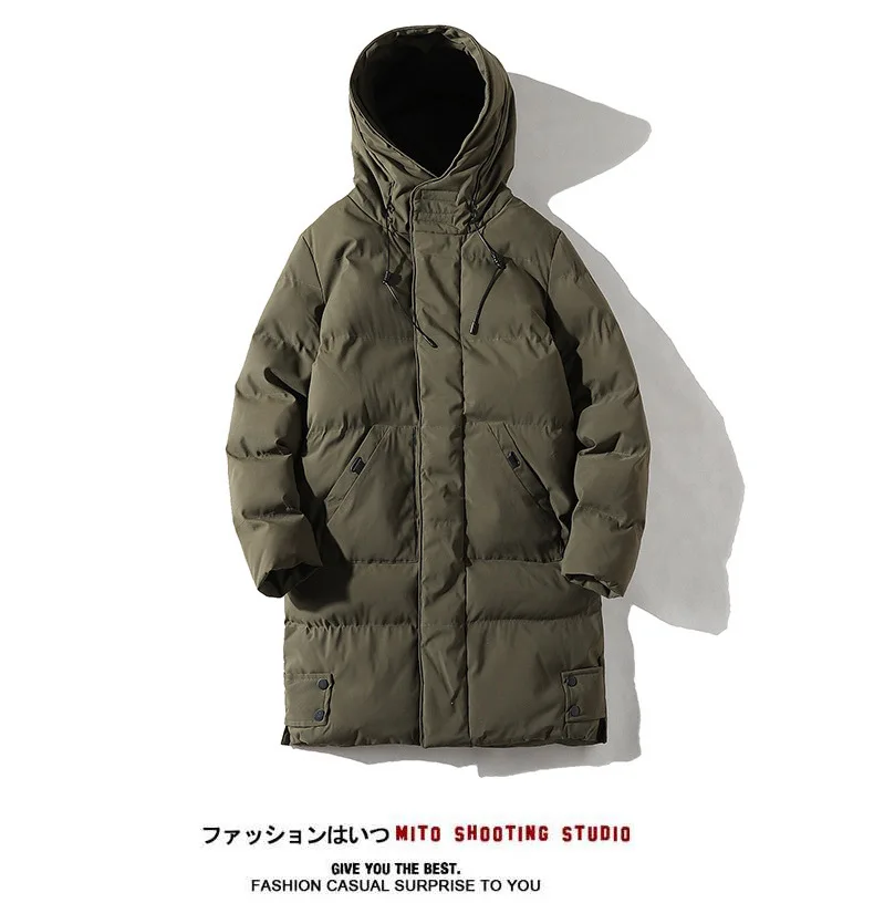 Winter Mid-Long Thick Military Padded Coat Men's Warm Jacket