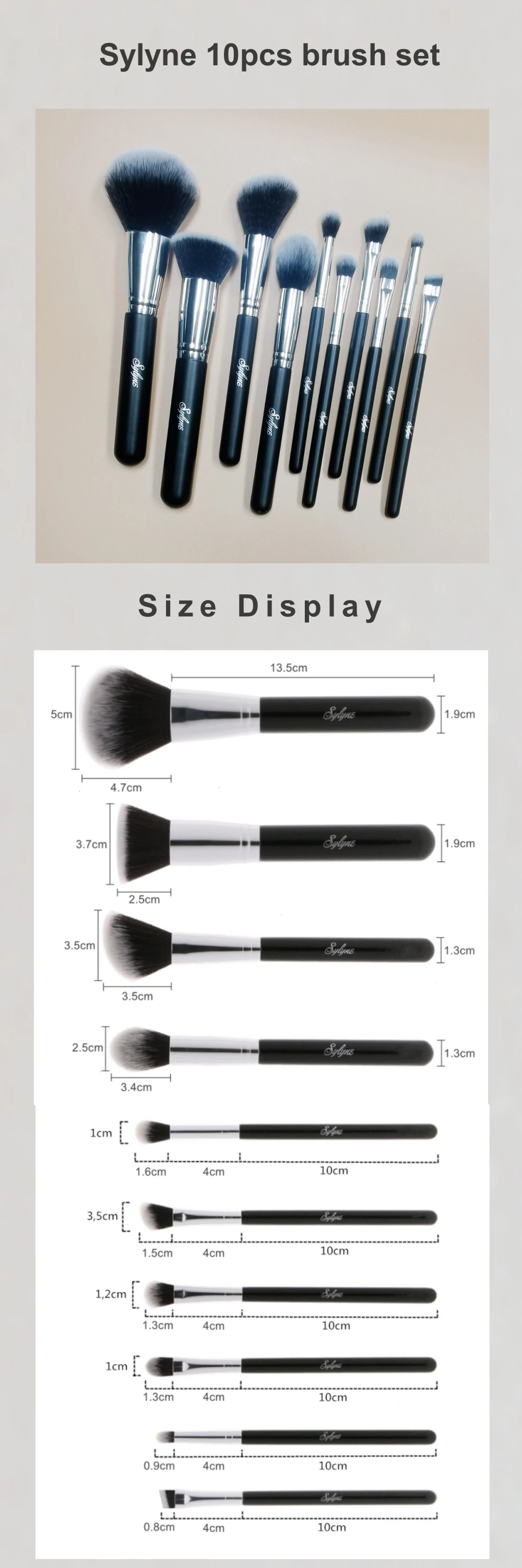 Professional Makeup Brush Set for Powder, Foundation, Highlighter, Eyebrow, and Eyeshadow description 1