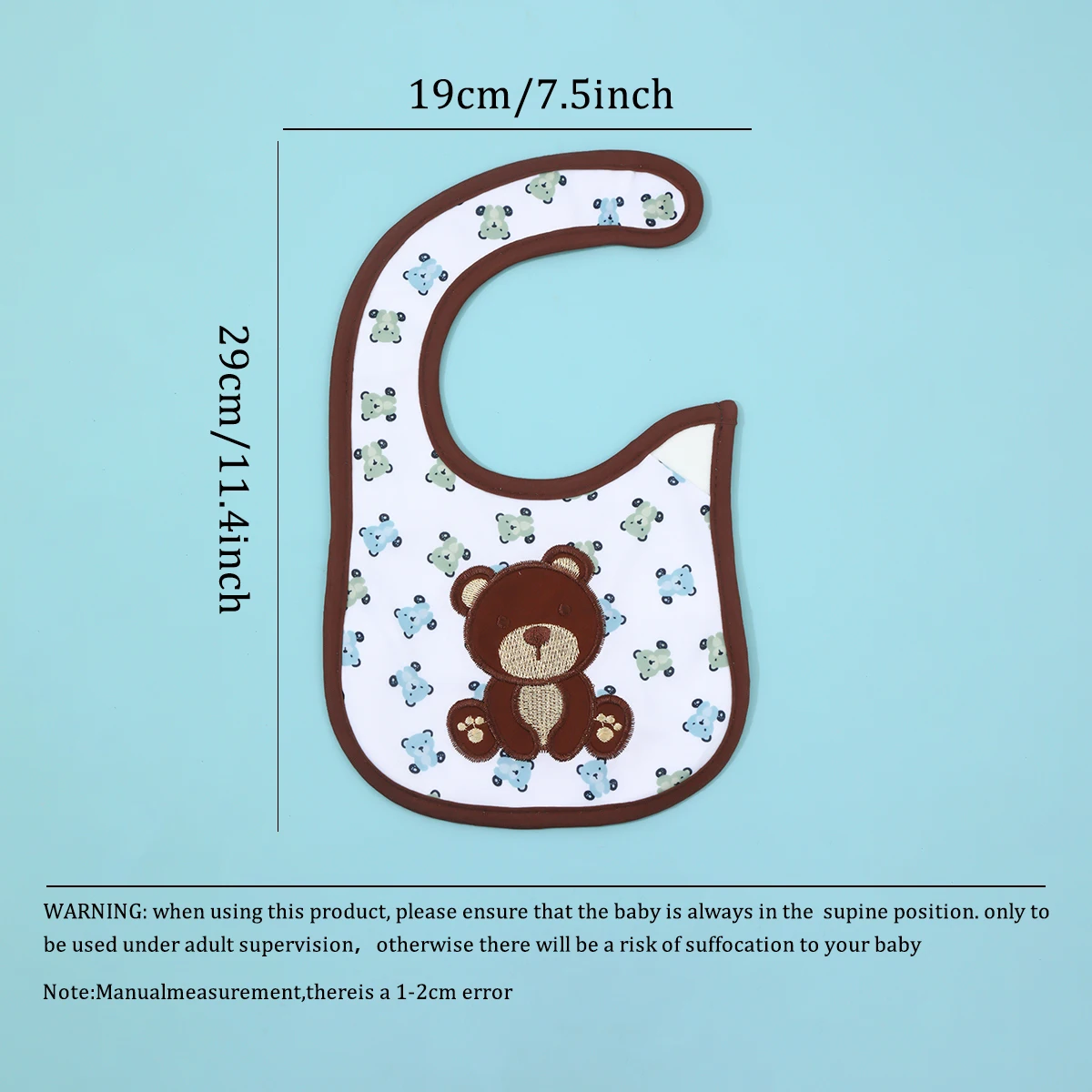 Random 2PCS  baby bib waterproof saliva towel for newborn baby rice pocket Cartoon embroidery bib for infant