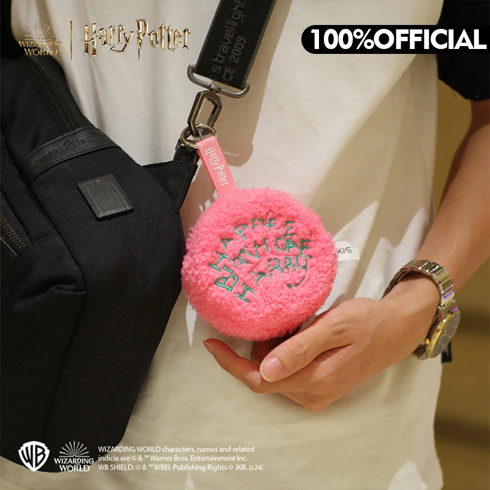 Harry Potter สีชมพูเหรียญ Potters กระเป๋าหูฟังสายไฟกระเป๋าจี้ตุ๊กตาน่ารักแบบพกพากระเป๋าเหรียญกระเป๋าเค้กกระเป๋าของขวัญ