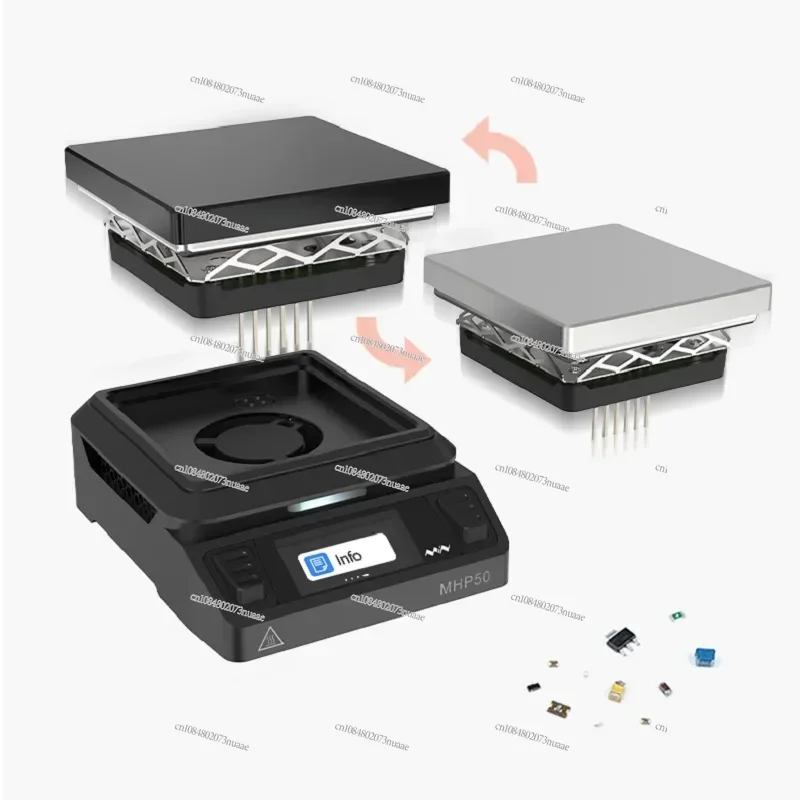 2024 New MHP50 Intelligent Heating Tool Mini Hot Plate Preheater 50*50mm Rework Heat Station PCB Board Soldering 350℃