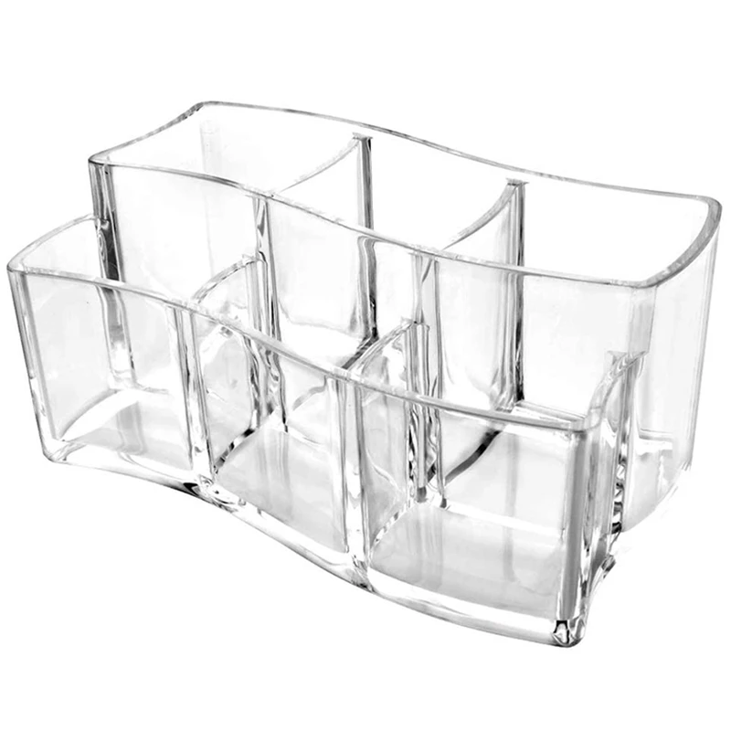 Cosmetic Organizer, Make-Up Storage Crystal Clear Cosmetic Brush Cosmetic Storage Container Jewelry Box