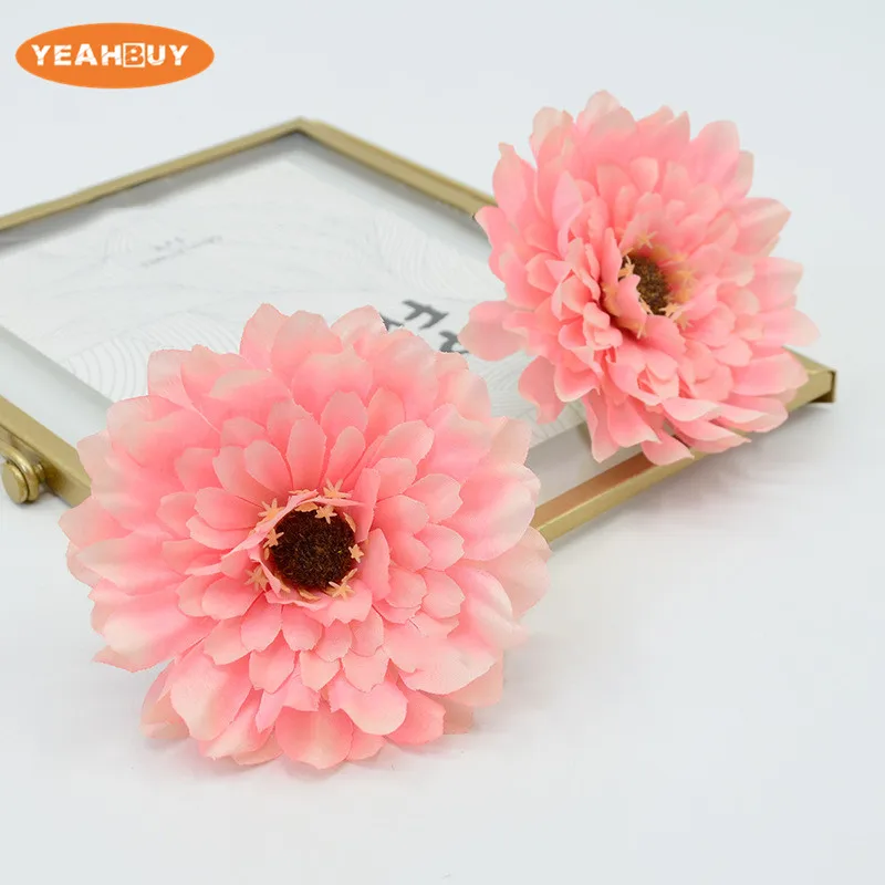 10 cm 12 Farben Künstliche Seidenblüten Chrysantheme Simulation für DIY Hochzeitsstrauß Wand Garten Blumen Zubehör – Detail 8