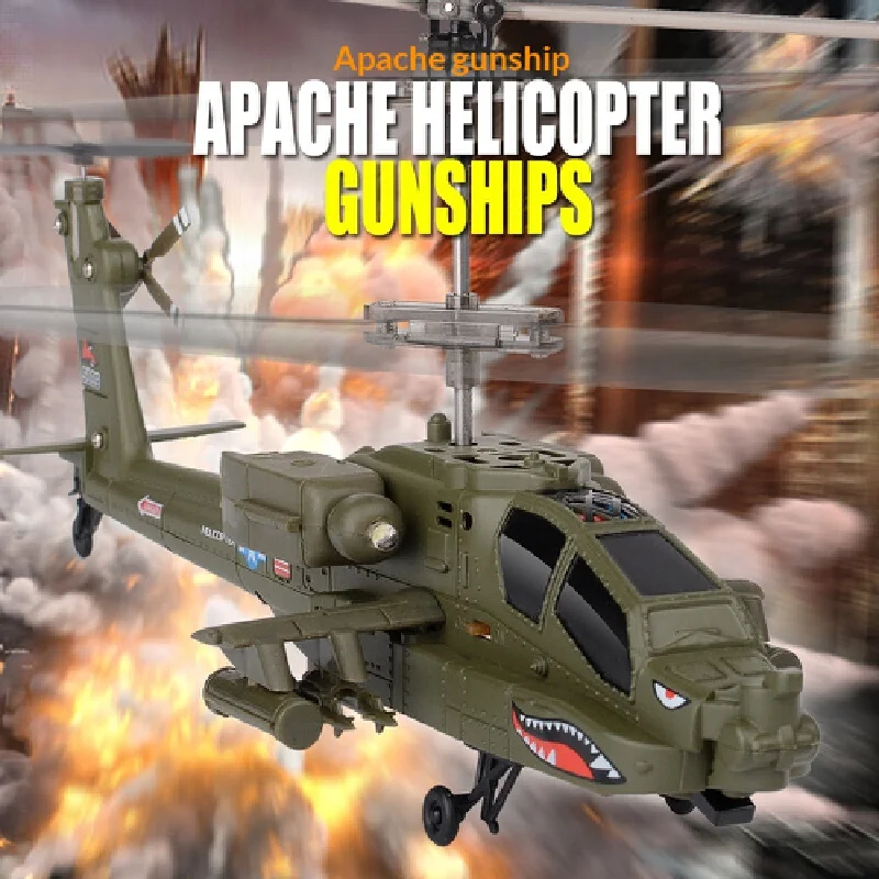 

SYMA Remote Control Military Apache Helicopter S109G S111G 3 Channel Gyro Fighter Aircraft Model Toy For Kids Indoor Outdoor