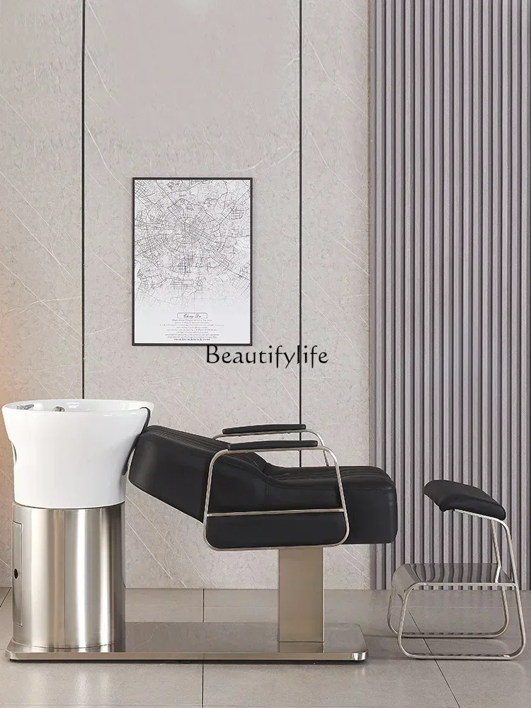 Shampoo Chair Semi-Lying Popular Simple Lying Completely Beauty and Hairdressing Trend Fashion Hair Salon