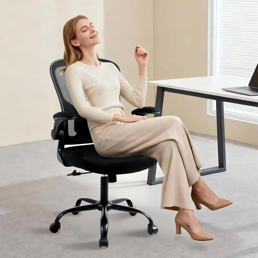 Ergonomic Mesh Home Oice Computer Desk Chairs (Basic, 1 Pack) | Conerence Room/Task Chairs with Wheels, Lumbar Support, lip-up A