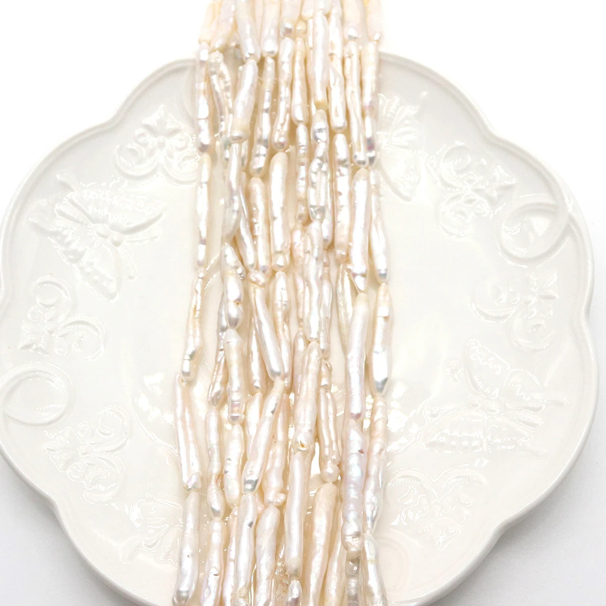 High Quality Natural Pearl Baroque Long Shaped Beads For Jewelry Making Bracelet Necklace Accessories Size 5-6mm