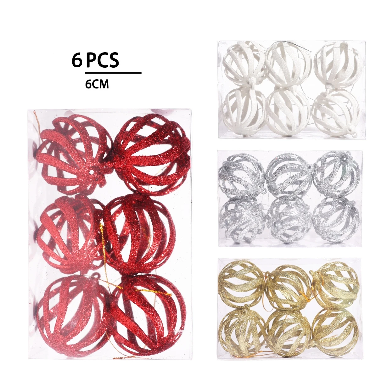 6 قطعة 6 سنتيمتر عيد الميلاد الديكور الجوف عيد الميلاد الكرة معلقة شجرة عيد الميلاد قلادة ديكور المنزل ترتيب الحفلات السنة الجديدة هدية نافيداد