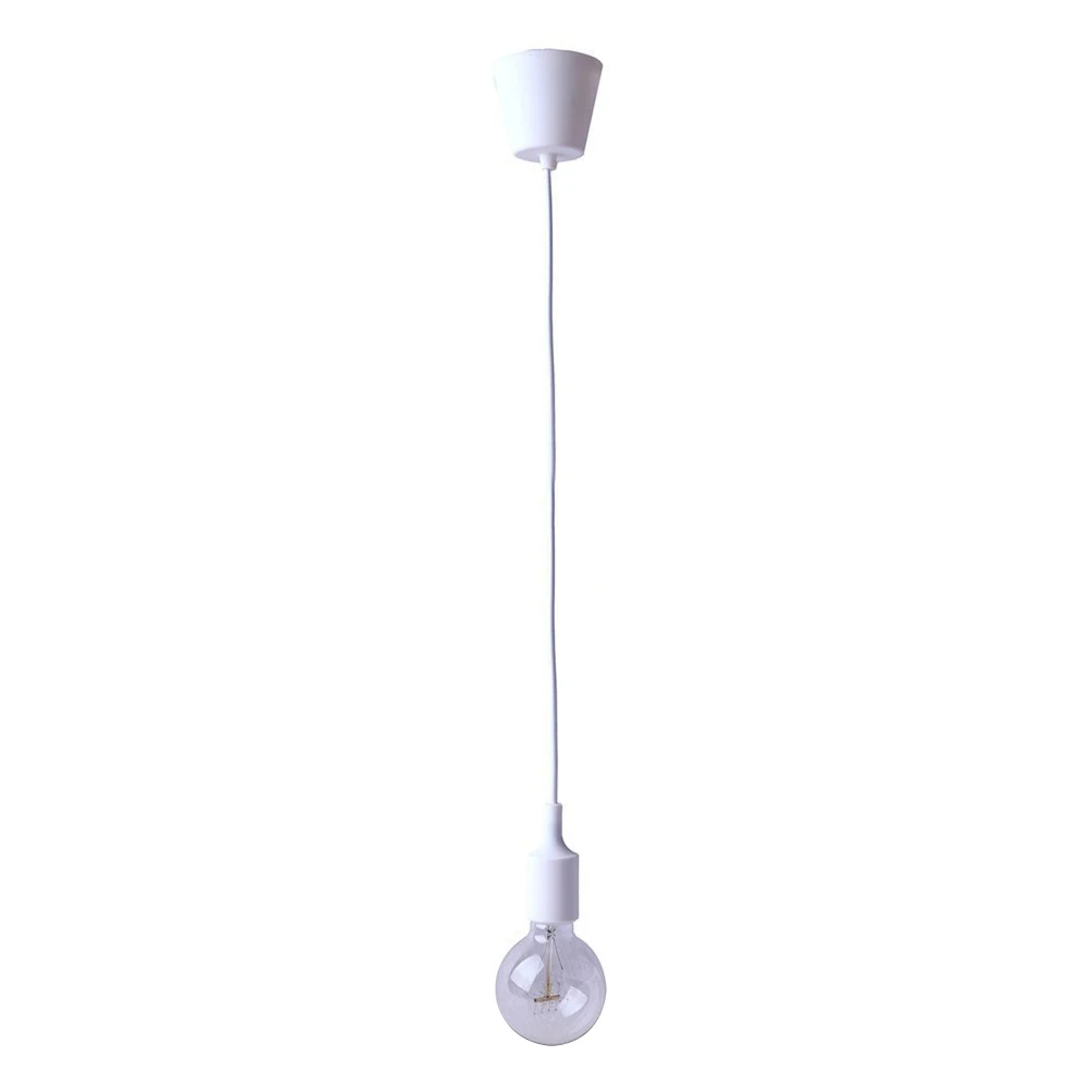 

Led Lamp Holder E27 Base Silicone Hanging Light Socket Adjustable Height 1M For Kitchen Dining Room Bedroom Bar Restaurant