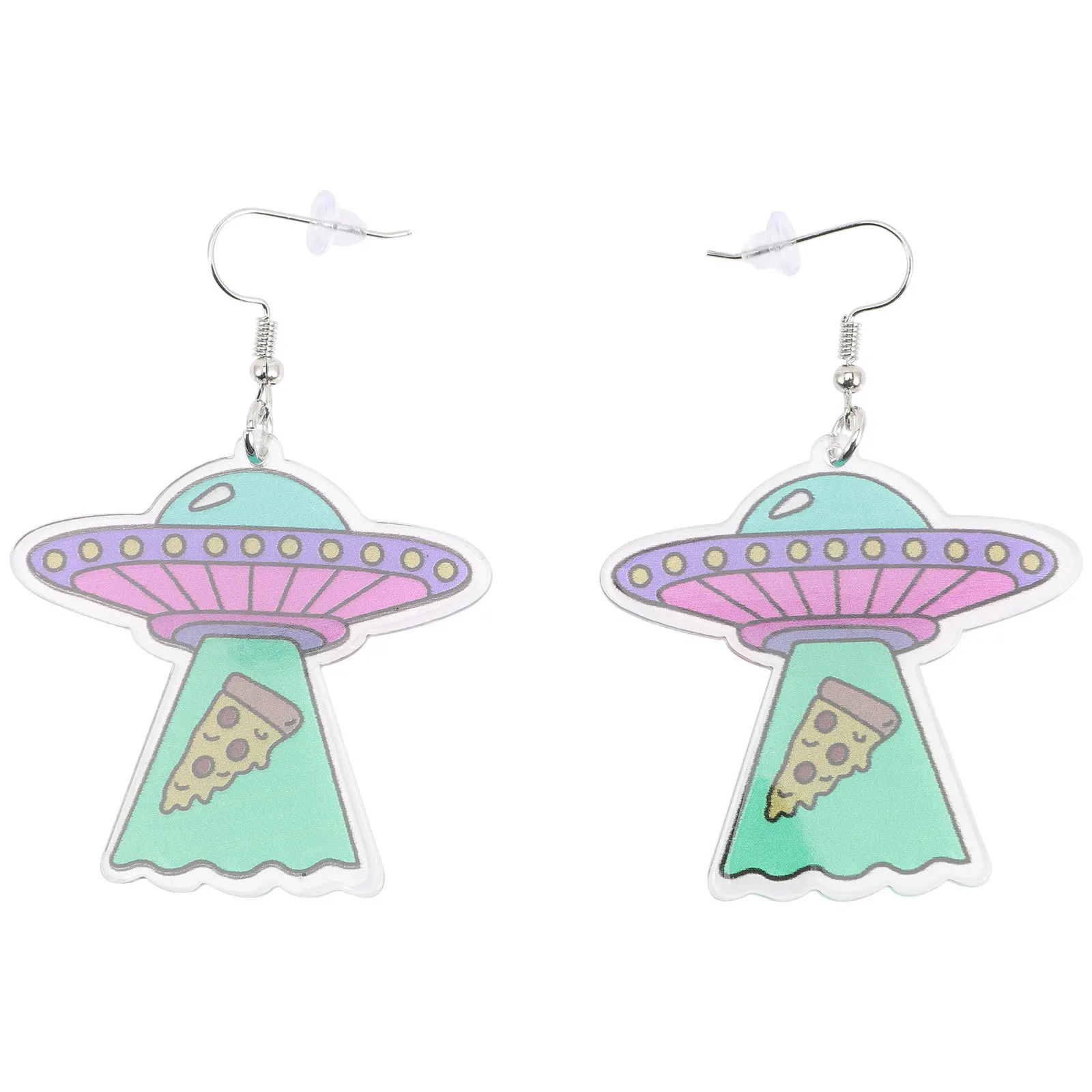 1 زوج للنساء الإبداعية الفضاء قطرة متعة للنساء العصرية غريب الأذن Ufo أقراط مجوهرات الأقراط الإناث العصرية