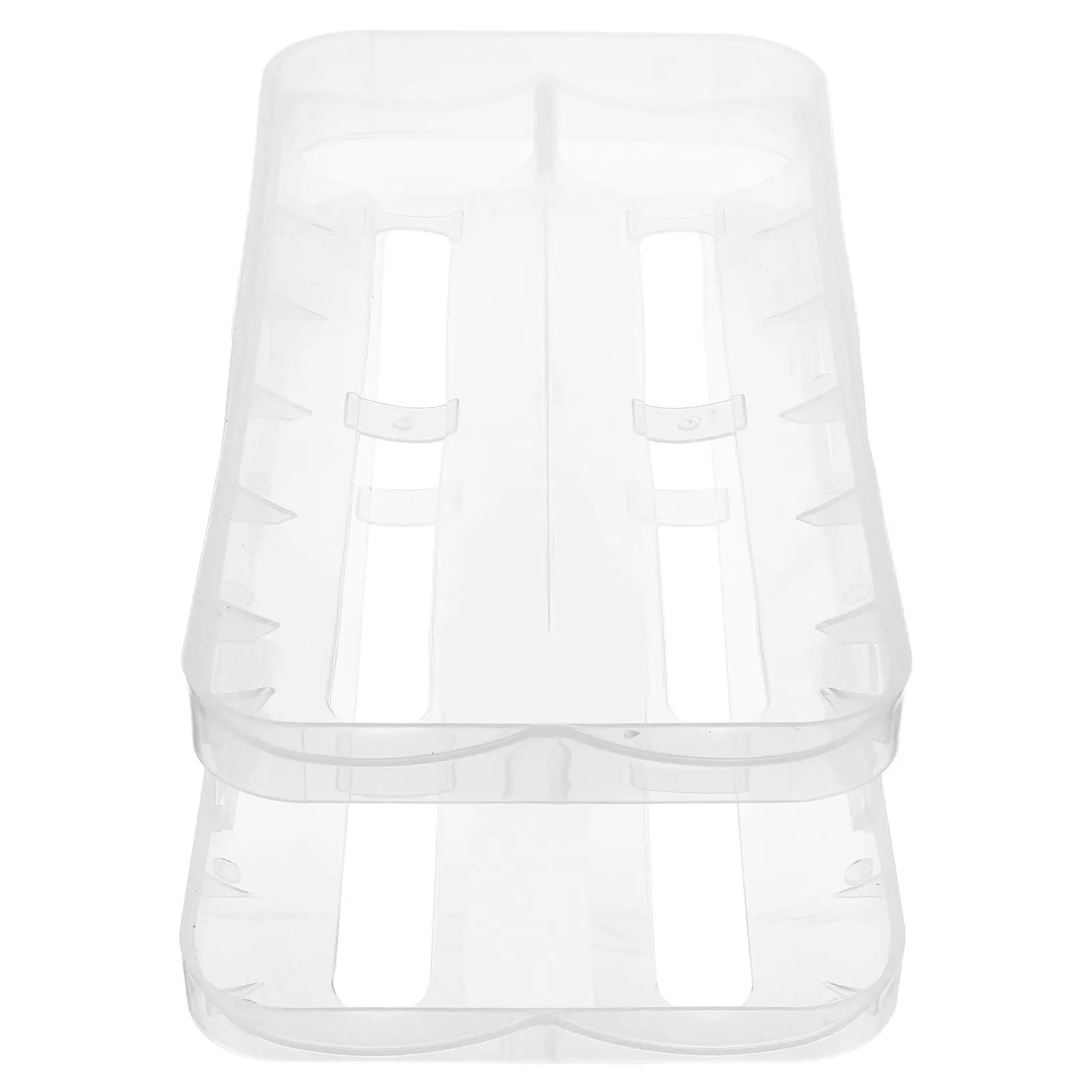 

Контейнер для хранения яиц с двойным слоем и автоматической подачей, прозрачный пластиковый органайзер для холодильника, экономящий место