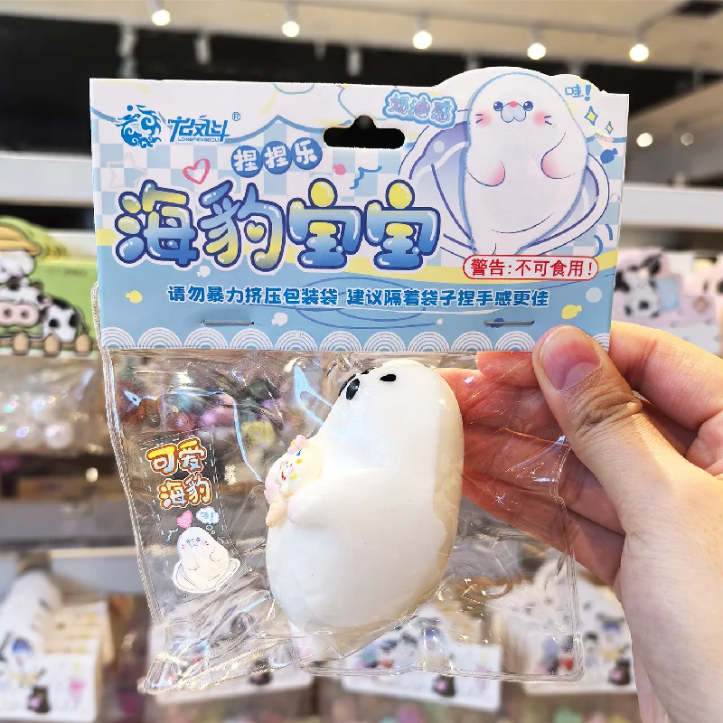 Taba Squishy Kawaii นุ่ม Chubby สีขาวซีลเด็กบีบ Sensual ของเล่น Sea Lion Fidget ของเล่นช้า Rebound สาว Holiday Party ของขวัญ