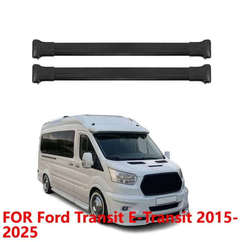 

Поперечные багажи багажника на крышу для Ford Transit E-Transit 2015-2025, черные 2 шт.