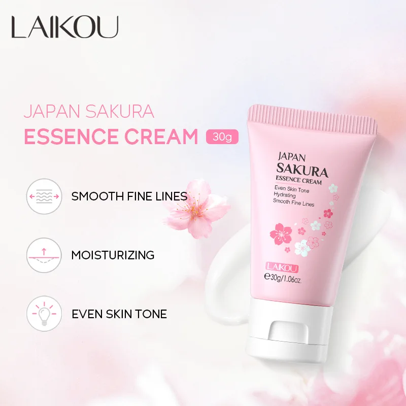 5PCS Sakura Face Cream Cherry Blossom Essence Facial Cream Face Moisturizer Cream for Deep Nourishing moisturizing Firming 30g