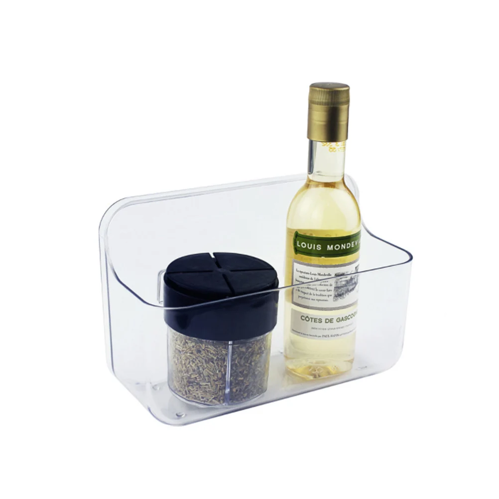 

Multifunctional Kitchen Storage Rack Bathroom Smooth Surface No Punching Small Size Plastic Holder Organizer Heavy Duty Strong