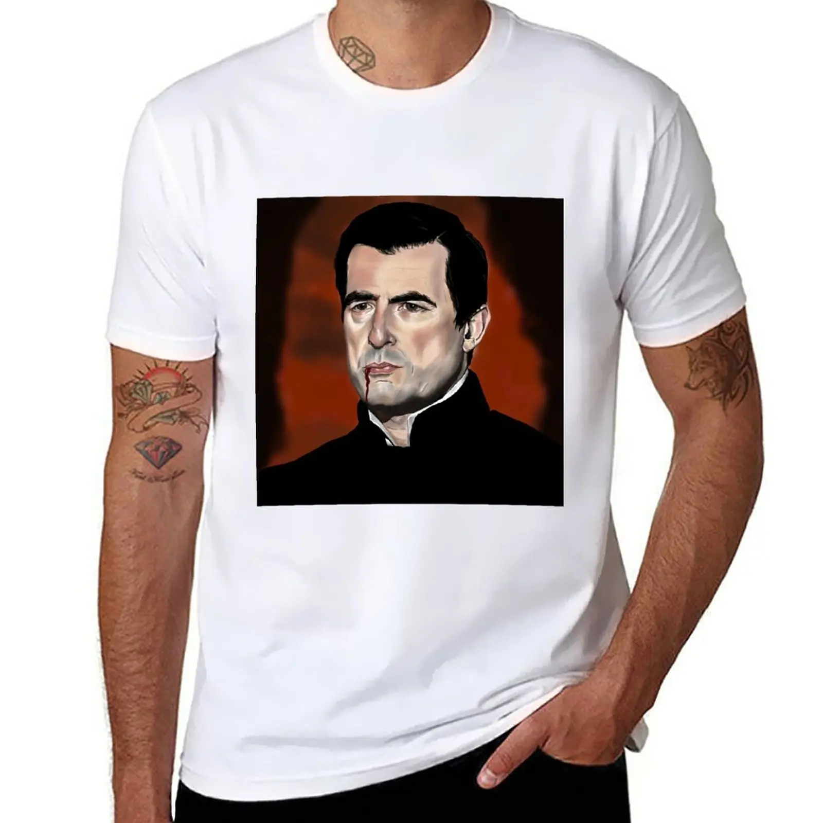 New Dracula (Claes Bang) - pencil portait T-Shirt Oversized t-shirt custom t shirts shirts graphic tees clothes for men