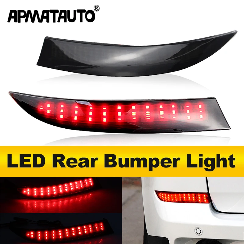 

2pcs RED Smoked lens LED Rear Bumper Reflector Light For BMW X5 E70 LCI 2011 2012 2013 Fog Lamp Car Accessories 63147240997