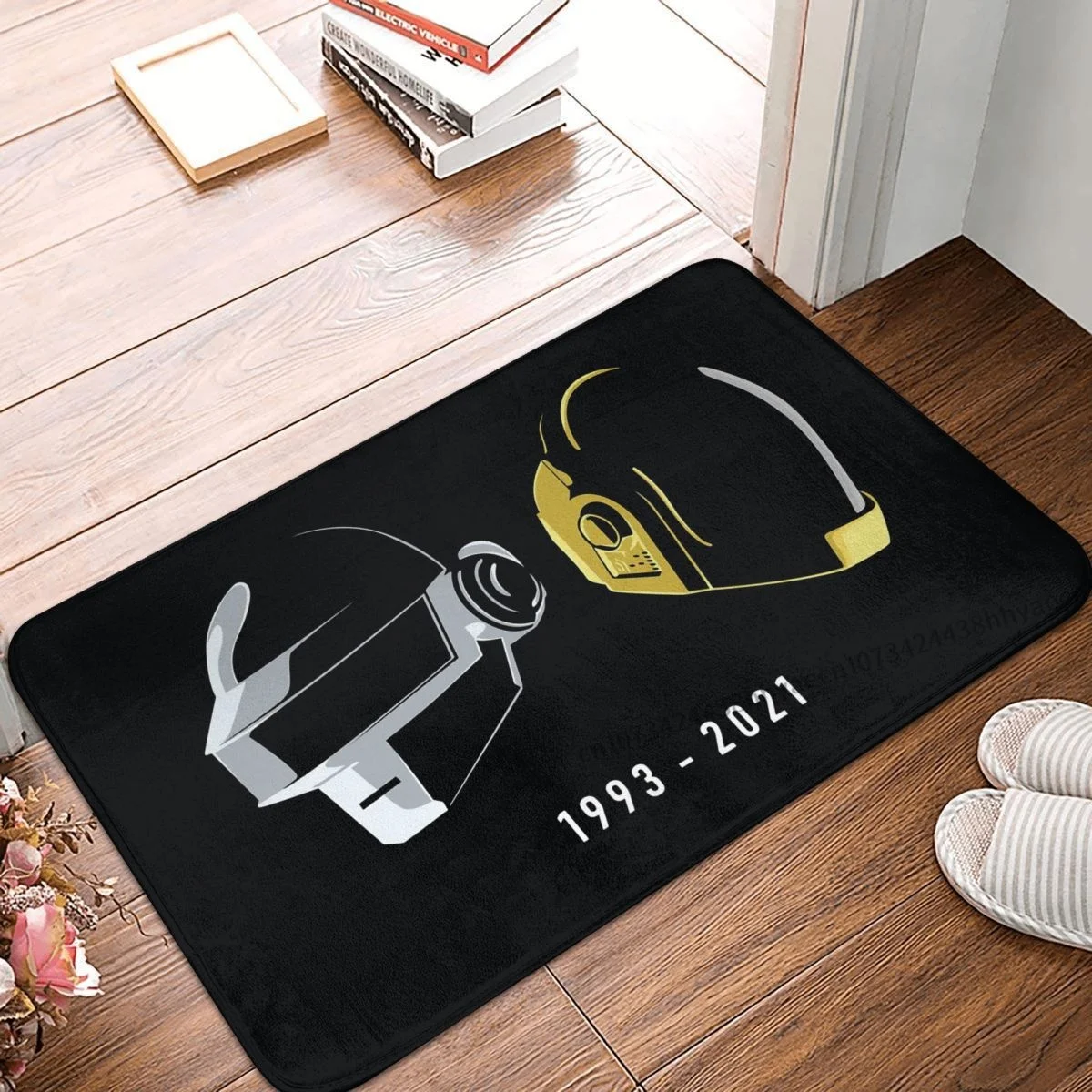 Daft Punk Electronic Music Band Non-slip Doormat Tribute Helmet Art Essential Kitchen Mat Prayer Carpet Indoor Pattern Decor