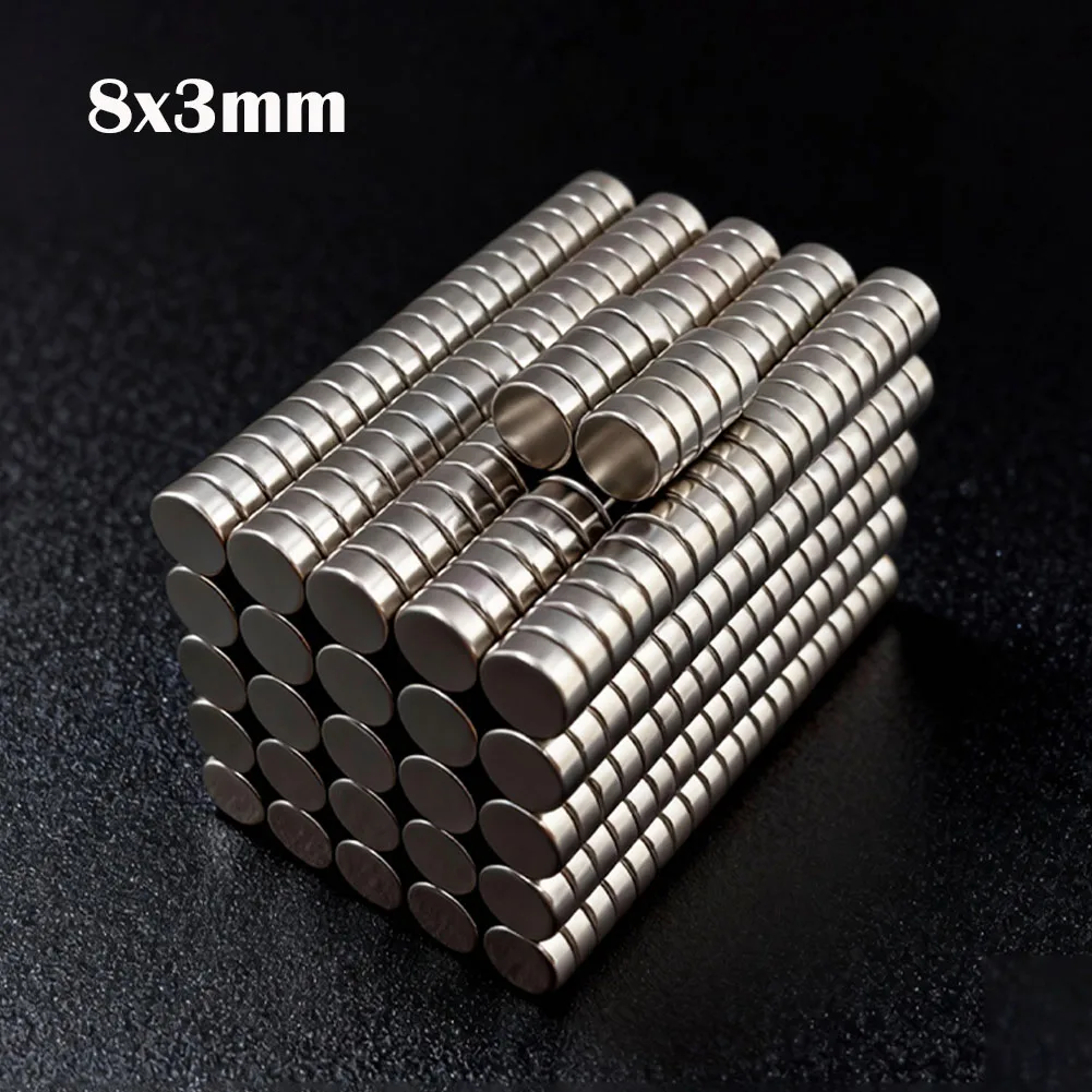 

10-200Pcs 8x3mm Super Powerful Round Magnet Neodymium Magnets N35 NdfeB Strong Magnet Permanent Magnetic Imanes Magnetic Sheet