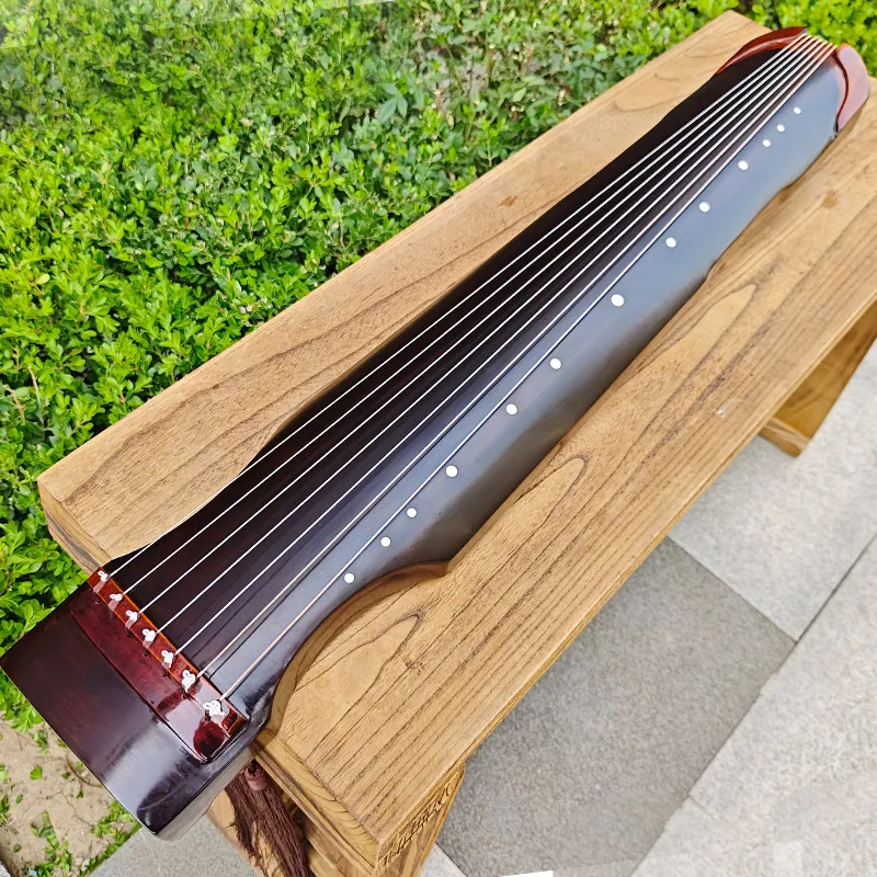 90cm Travel Guqin 7 Strings Zither Chinese Traditional Musical Instrument  For Beginner  With Book Tuner