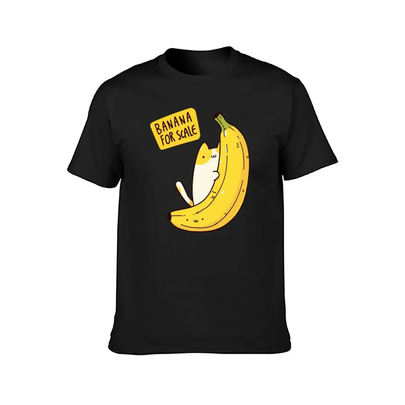 Cat Banana For Scale T-Shirt vintage graphic tee oversized mens cotton t shirts