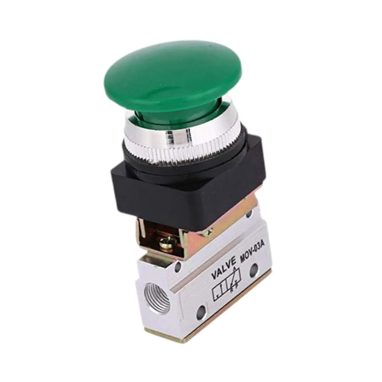 Green Pneumatic Mechanical Valve G18 Aluminum Alloy Manual Control Switch Air Compressor Valve for Textile Devices