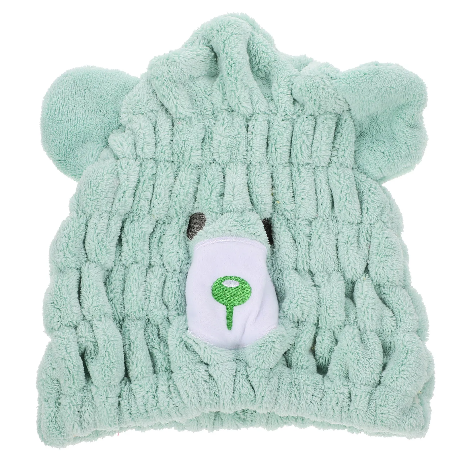 

Hair Drying Hat for Kids Coral Fleece Absorbent Quick Dry Hair Towel Wrap Soft Comfortable Easy Wear Cute Bear Design Travel